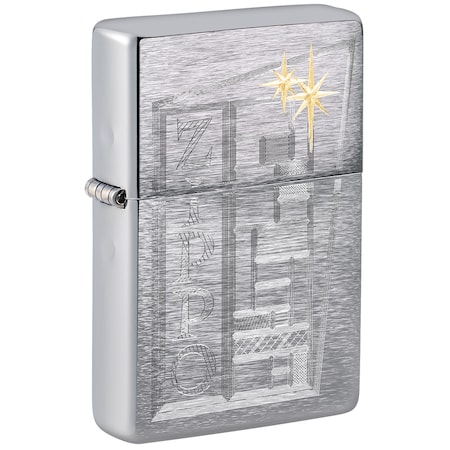 Zippo 2023 Zippo Retro, Brushed Chrome ZIP-49801